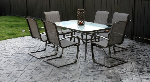 Backyard Concrete Stamping in Greeley